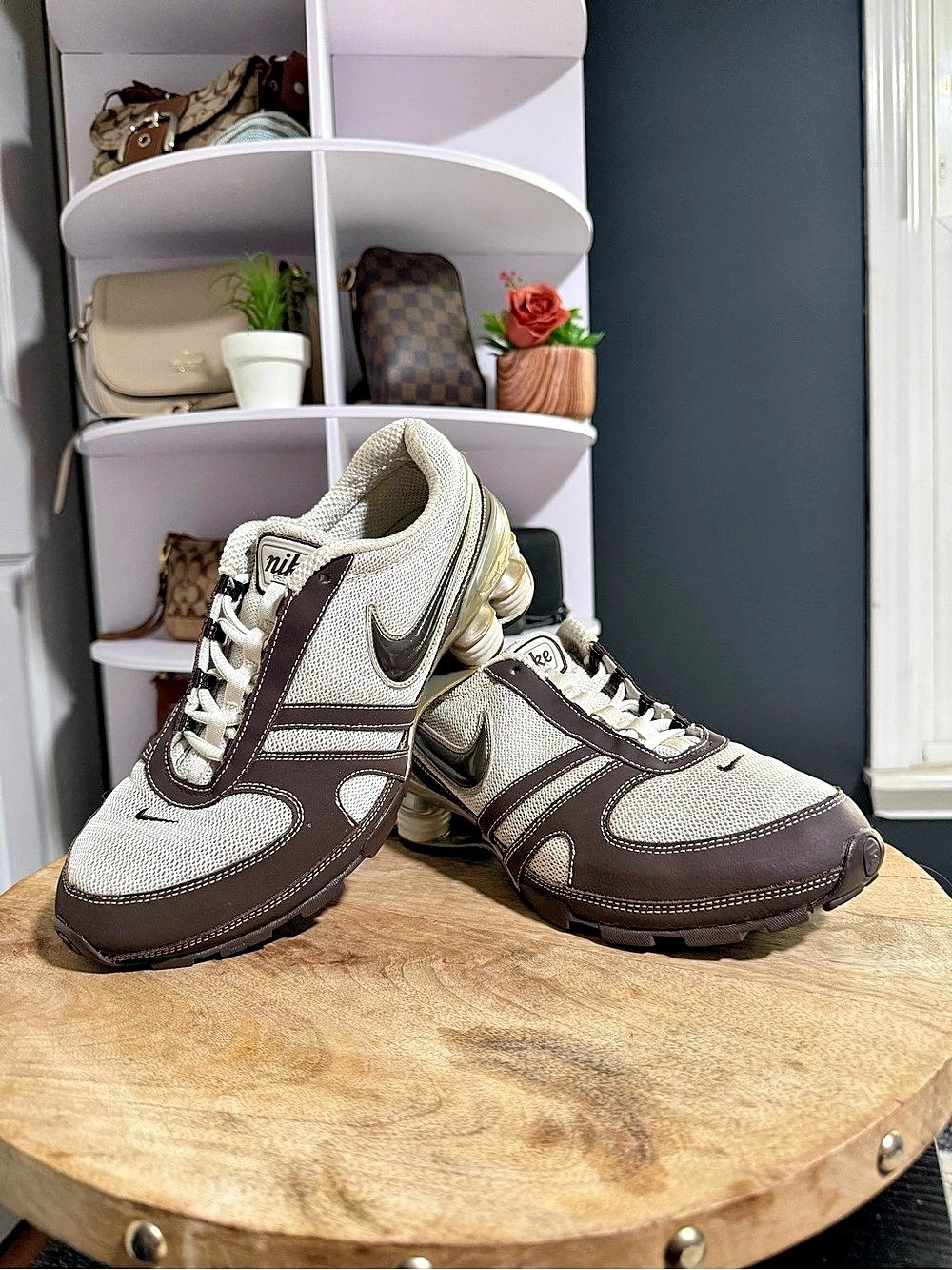 Nike Shox TL Sneakers Brown White US 9